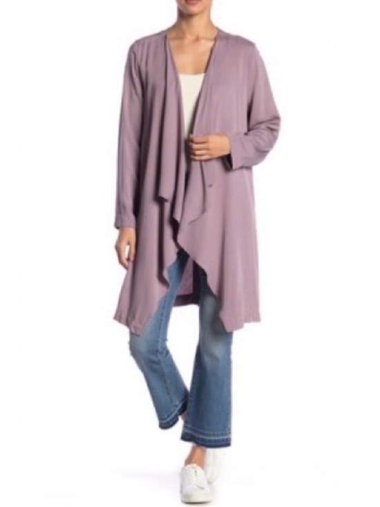 14th & Union Jackets & Blazers - 14th & Union Mauve Waterfall Cardigan XL Open Front Draped NWT Boho